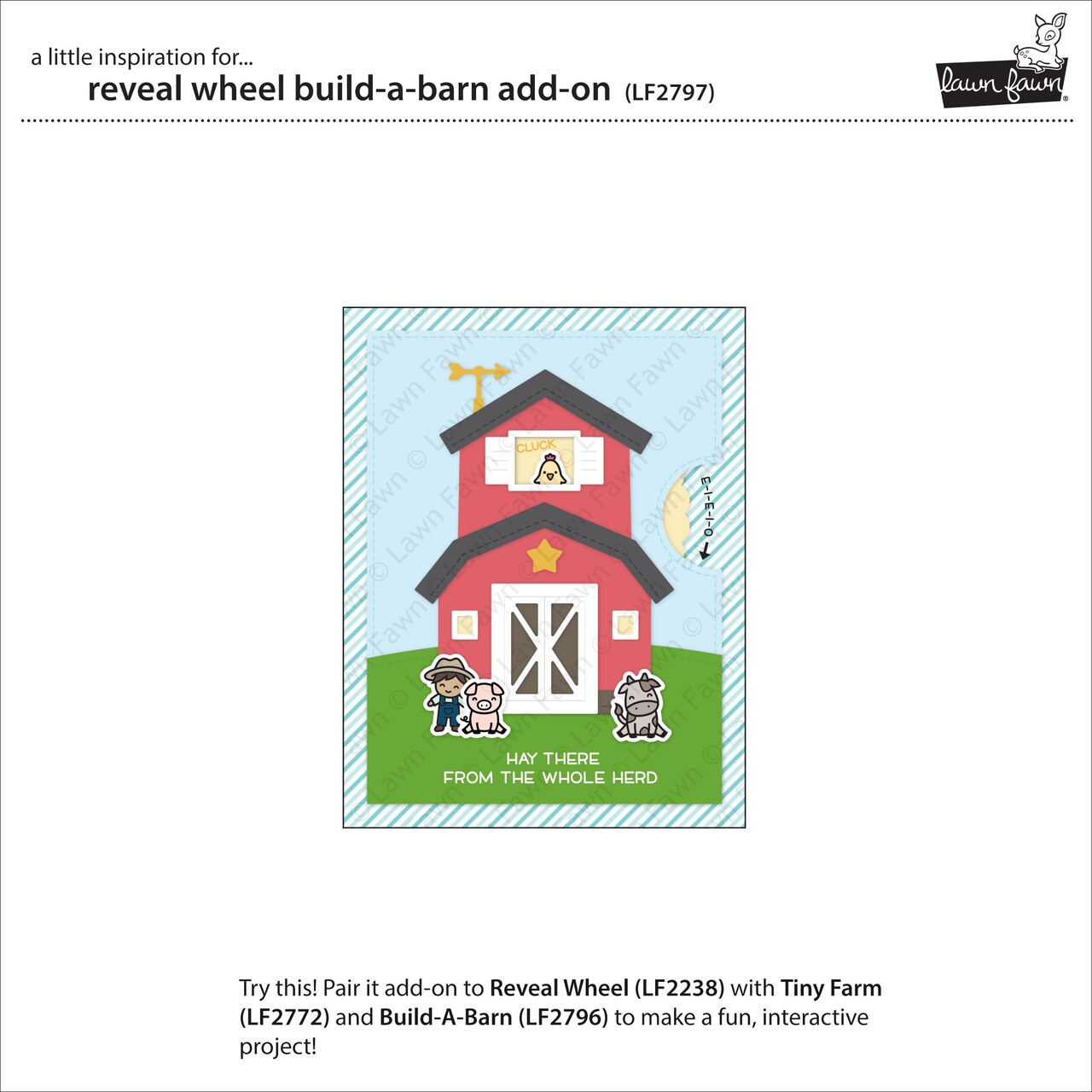 Lawn Cuts Custom Craft Die-Reveal Wheel Build-A-Barn Add-On